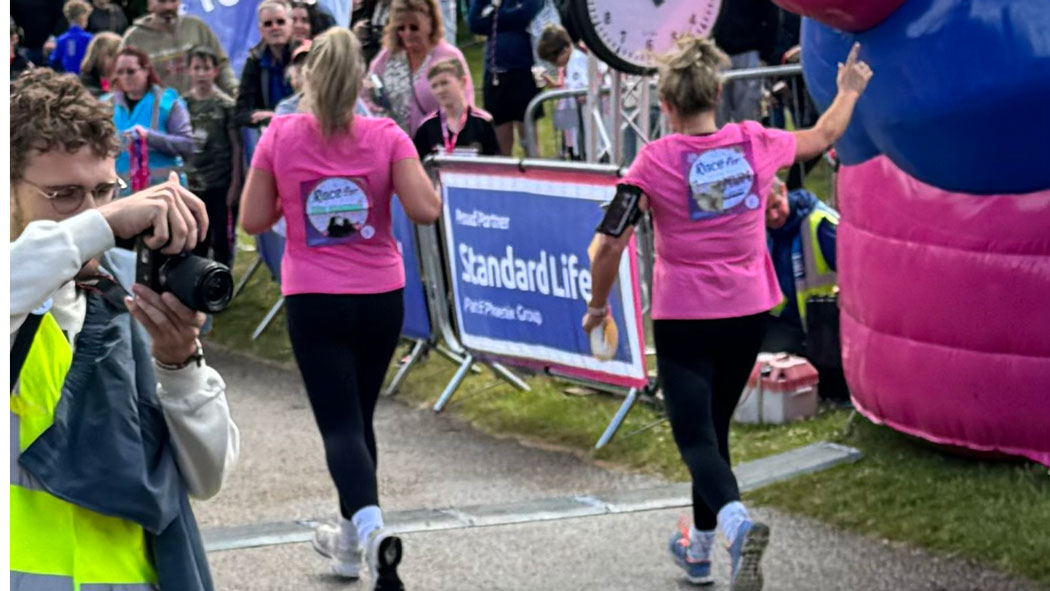 Race for life, over the finish line